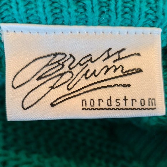 Vintage Nordstrom Brass Plum Women's Sweater Size Medium Chunky Cable Knit Bulky - Picture 2 of 9